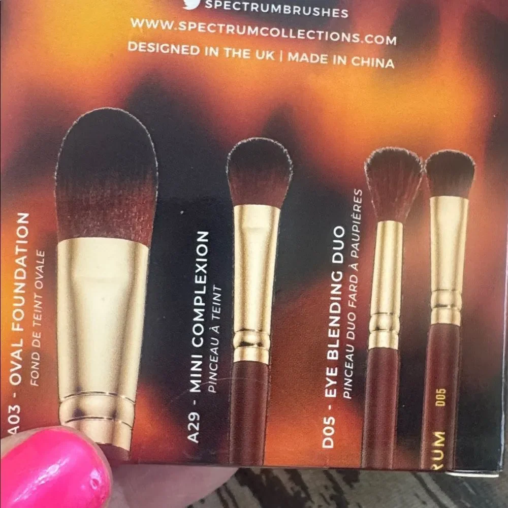 NWT SPECTRUM Pantherine 3 Piece Makeup Brush Set